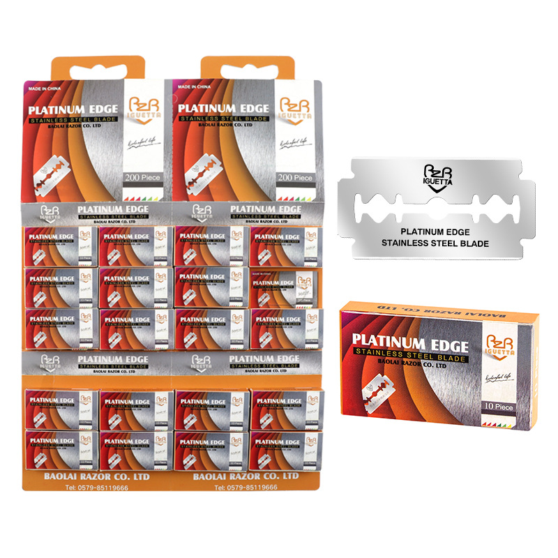 Gifli razor blades stainless steel old-fashioned double-sided blades 50-piece manual razor blades supplied by the manufacturer