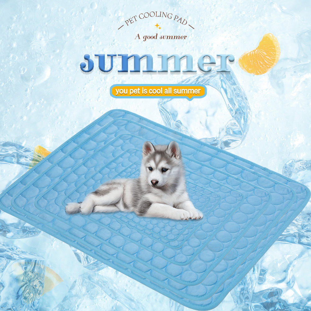 Cojín de seda de hielo para mascotas Cojín de enfriamiento de verano Cojín de sofá Cojín de hielo de perrera antideslizante transpirable Cojín de verano Cool para perros