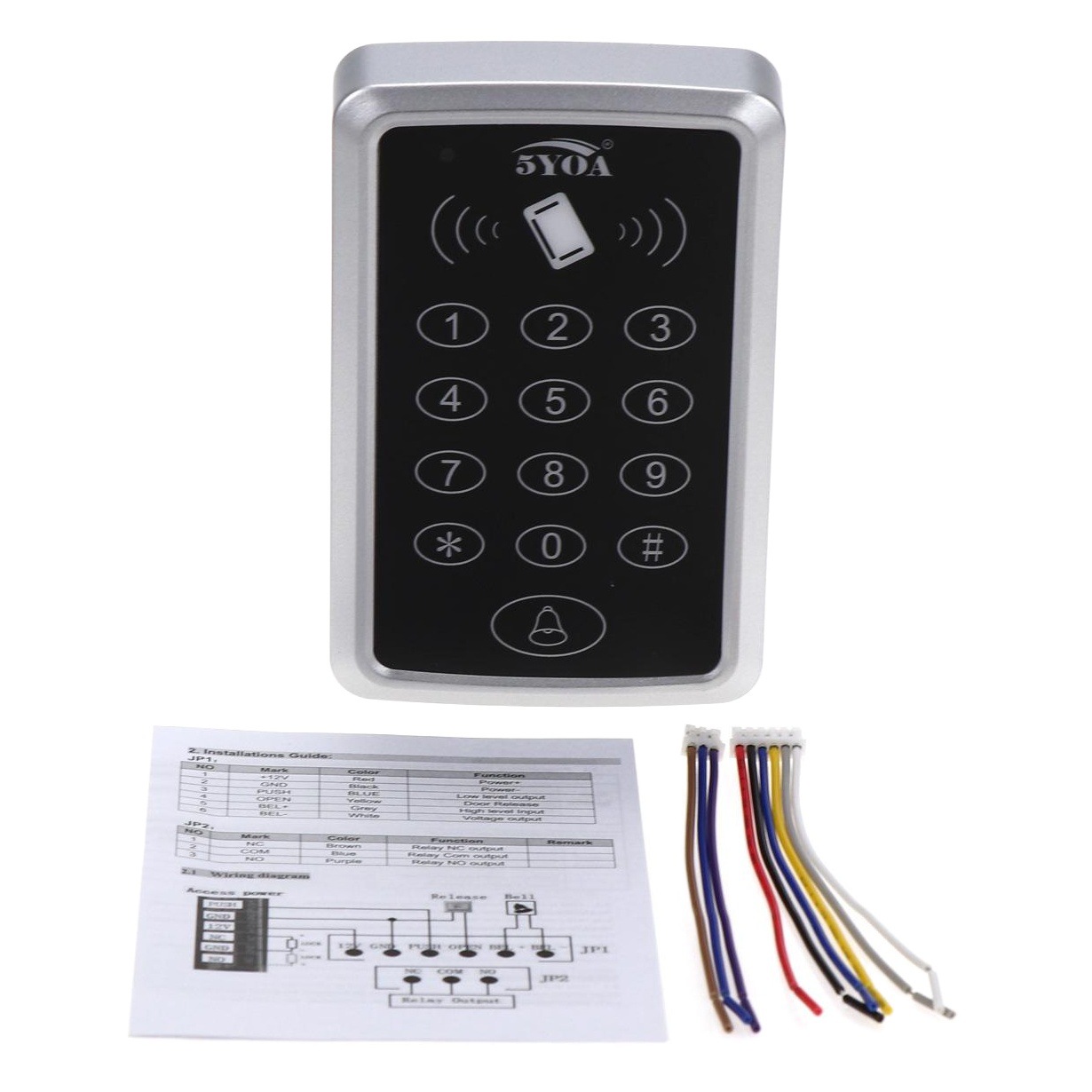 B03 ID/IC de control de acceso automático de la puerta lector de tarjetas de control de acceso máquina integrada contraseña de la máquina de control de acceso Inglés