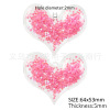 Transparent nail sequins for St. Valentine's Day for contouring, ceramics, accessory, hairgrip