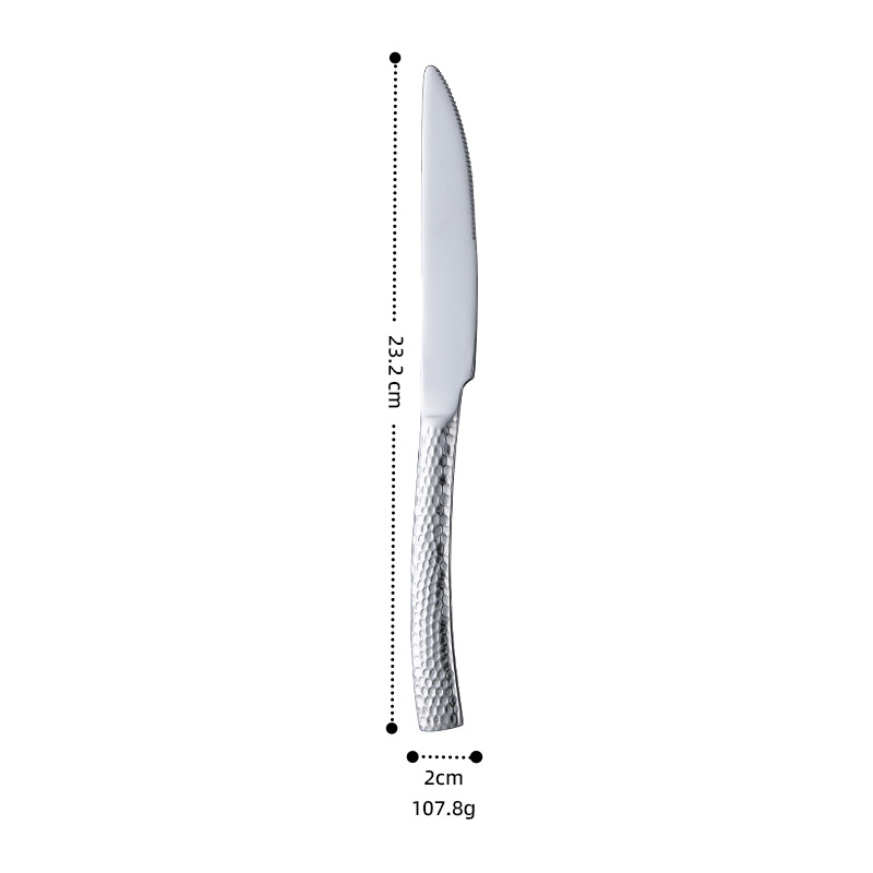 BSD-60 사각 손잡이 해머 패턴 테이블 나이프