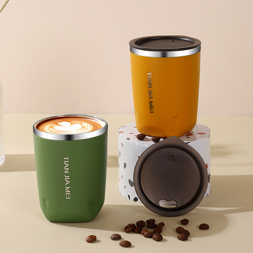 304 stainless steel handy cup double-layer insulated anti-scalding cover company student drinking cup high-looking ins Feng Shui cup