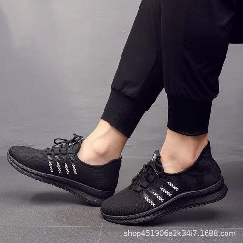 一件代发男士运动鞋 系带舒适轻便跑步鞋 软底韩版潮流批发单鞋