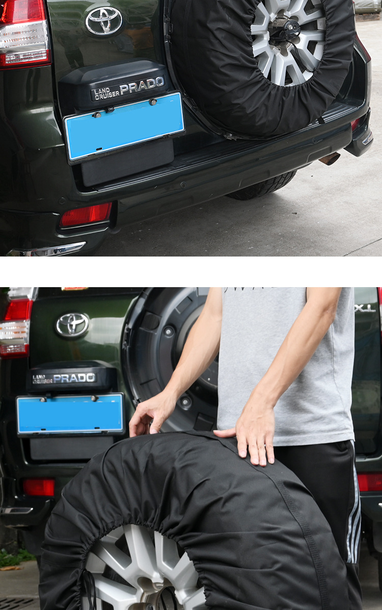 Tire Spare Tire Cover Rv Tire Protective Cover 420D Dustproof and Waterproof Protective Cover Car Tire Satchel Protective Cover