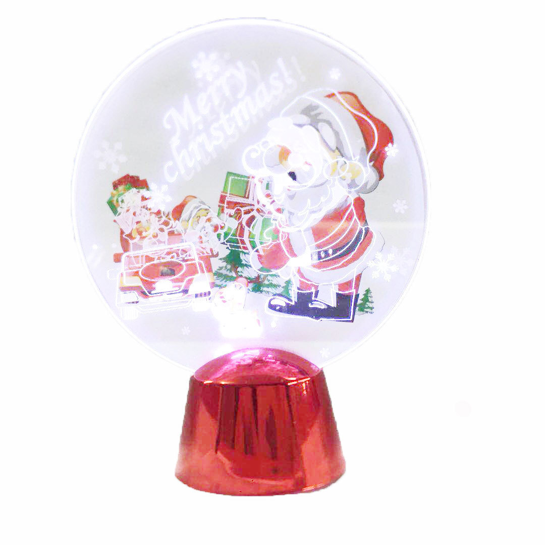 Acrílico 3D dinámico luz de noche intermitente alternativamente luz de noche suministros de ambiente festivo navideño muñeco de nieve luz de noche en stock