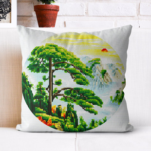 Cross-Stitch Pillow Three-Sided Open Pillowcase Manufacturer Douyin Kuaishou Xiaohongshu Dropshipping 2025 New Line Embroidery