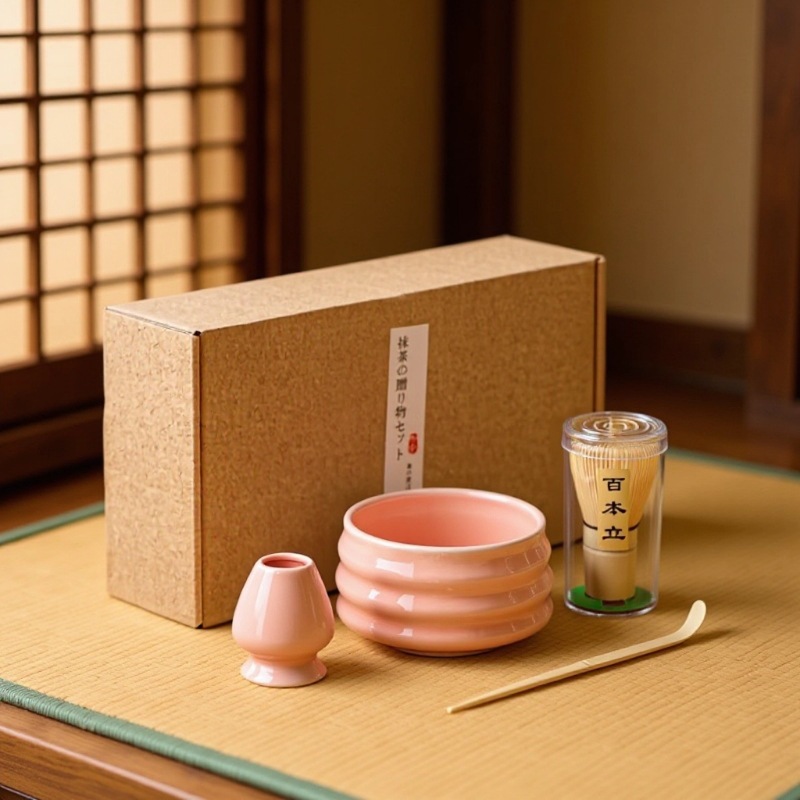 Cerámica matcha set con bocal de té matcha cepillo de té 100 - Ben-stand matcha combinación matcha herramienta de té caja de regalo