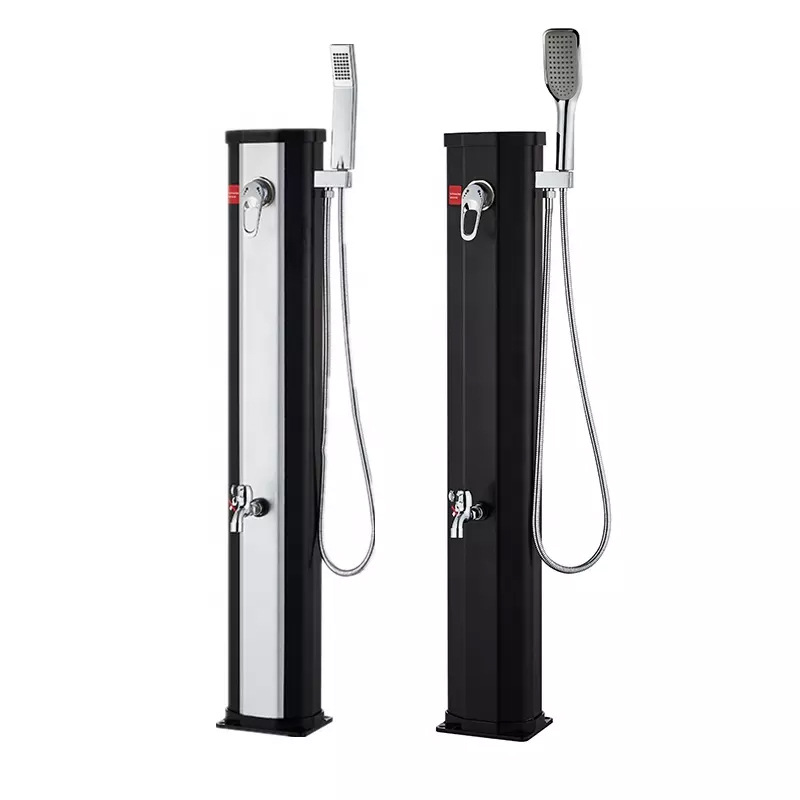 20 l dispositivo de baño al aire libre jardín de infantes temperatura constante al aire libre columna de ducha solar plata negro dos colores ducha de lavado de mascotas