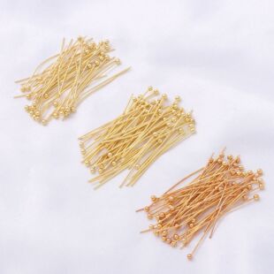 14k18K gold color retention round needle ball needle ball needle beaded ball needle DIY material jewelry accessories wholesale