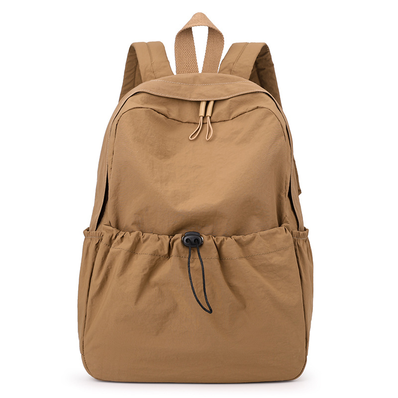 Mochila coreana de tela de nylon de color sólido, mochila de gran capacidad casual simple para estudiantes universitarios de ambos sexos, mochila ligera universal