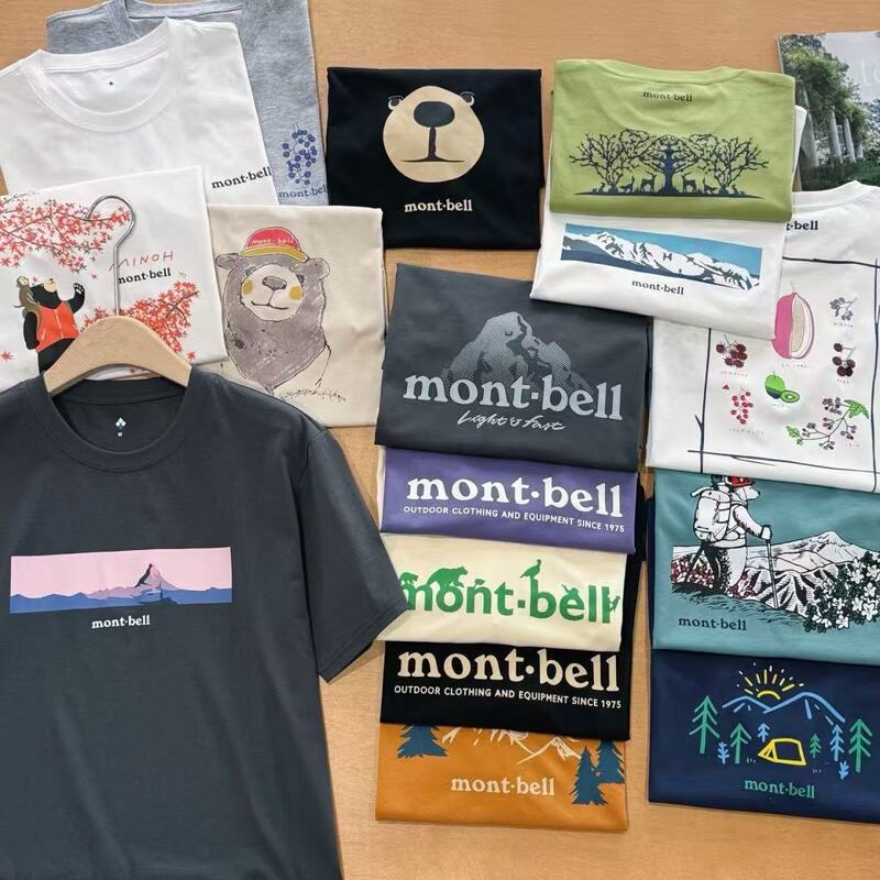 Montbell Meizhishan Short-Sleeve Women's Summer Cool Breathable Shirt Japanese Style Sports Couple Half-Sleeve T-Shirt Montbell Meizhishan Short-Sleeve Women's Summer Cool Breathable Shirt Japanese Style Sports Couple Half-Sleeve T-Shirt