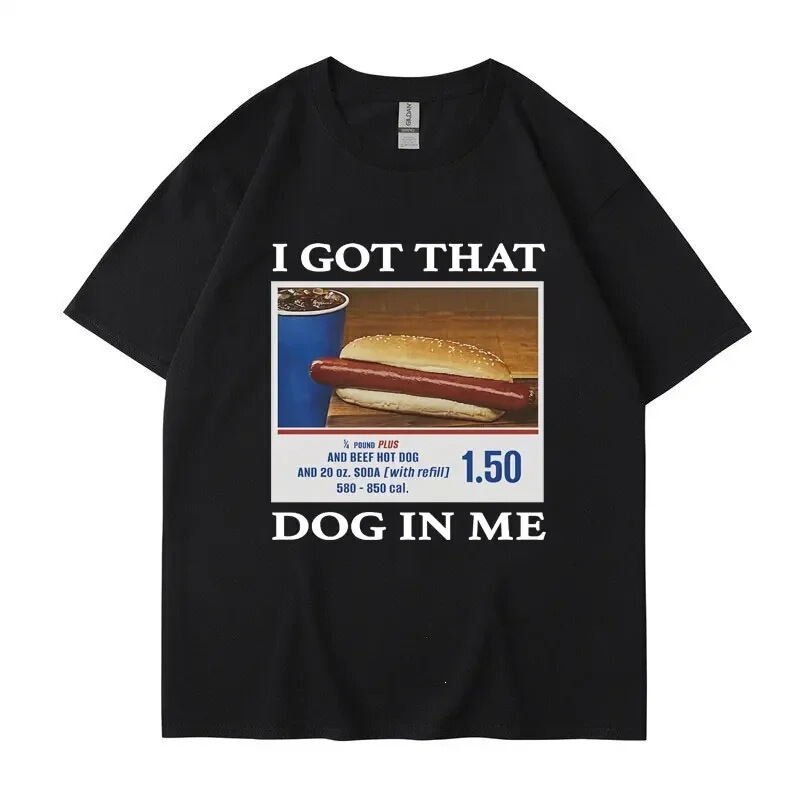 I Have a Dog on Me Funny Emoji Print T-Shirt Men's and Women's Clothing Friends Gift Creative