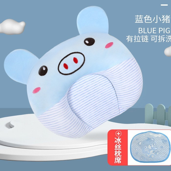現物の赤ちゃんの定型枕の偏り防止のビロードの赤ちゃんの枕の円形の新生児の枕は四季を通じて取り外し可能です。|undefined