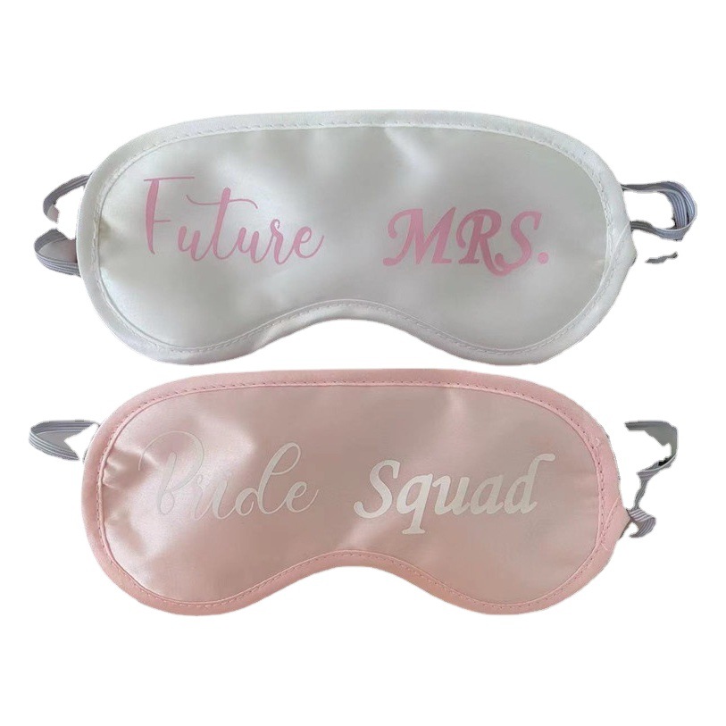 Máscara de ojo nupcial dama de honor regalo de boda bolsa de almacenamiento sombreado traje transpirable fabricante de máscara de ojo de regalo de aviación en stock
