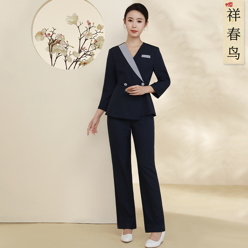 High-End Light Medical Beauty Nurse Uniform Split Suit for Women in Autumn, Suitable for Dental Clinics, Pharmacies, Front Desk Reception, and Nursing Work