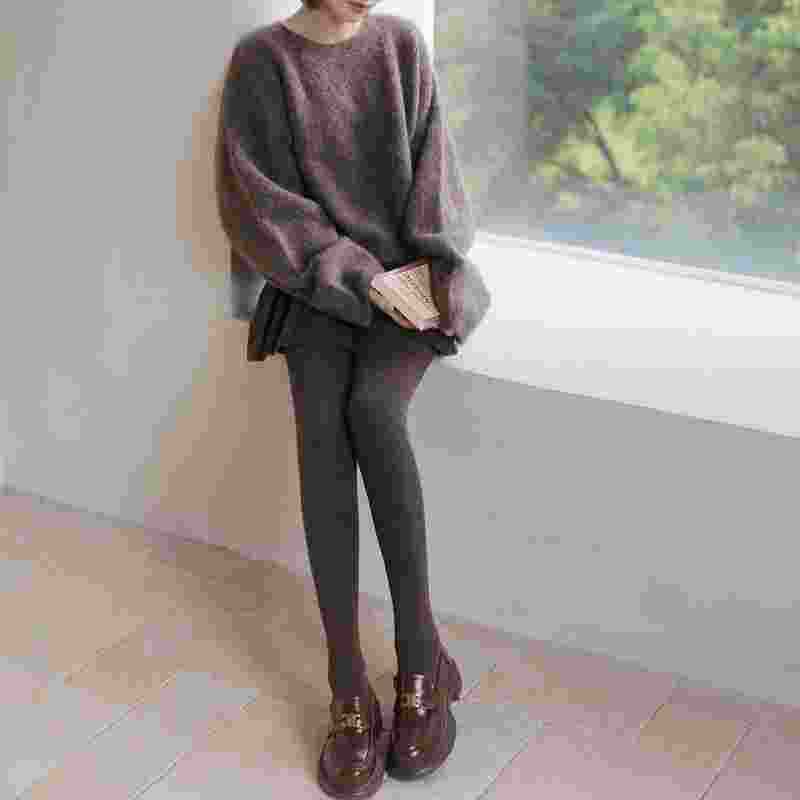 Colored autumn base matte coffee tights