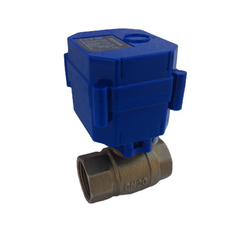 Dihai DH03 миниатюрный Электрический медный шаровой кран миниатюрный Электрический двухходовой шаровой кран DN15DN20DC5V12V24V