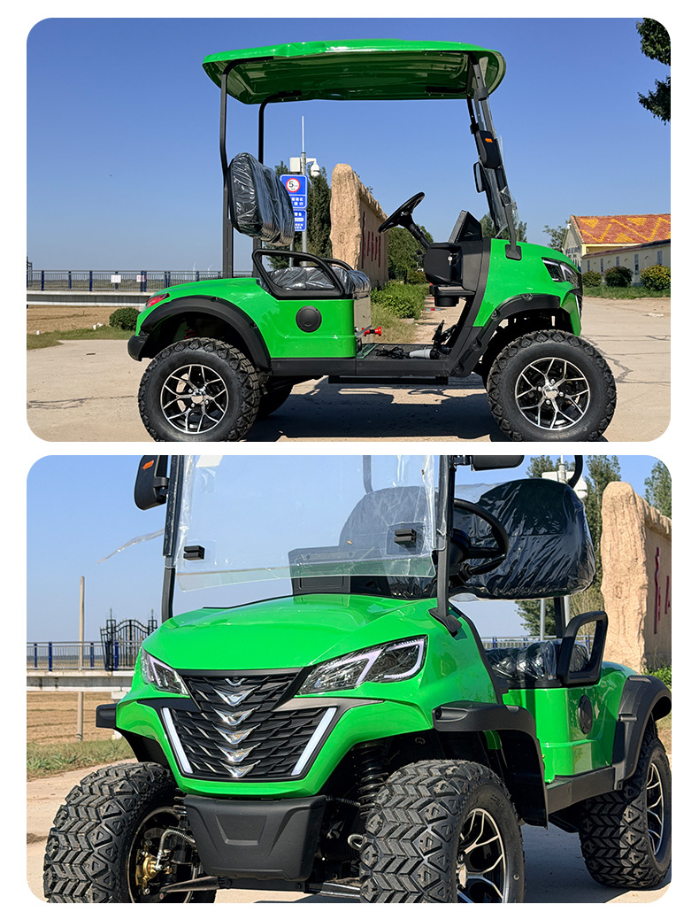 New Electric Golf Cart Scenic Park Sightseeing Vehicle Shuttle Bus 2-Seater Four-Wheel Sightseeing Vehicle
