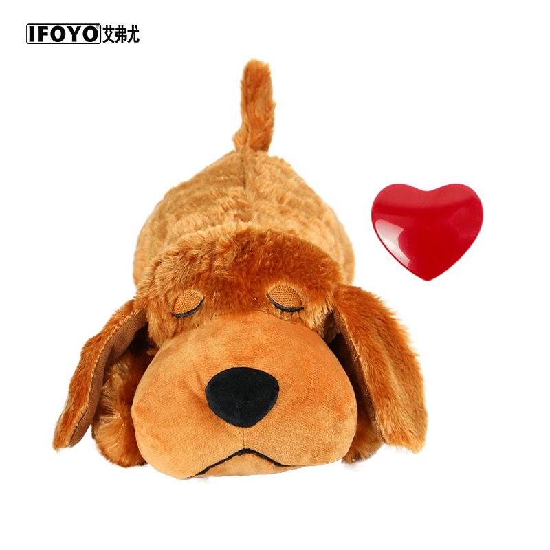 Juguete de confort para mascotas, éxito de ventas transfronterizo, compañero para la ansiedad del perro, simulación de latido del corazón, peluche al por mayor para perros pequeños