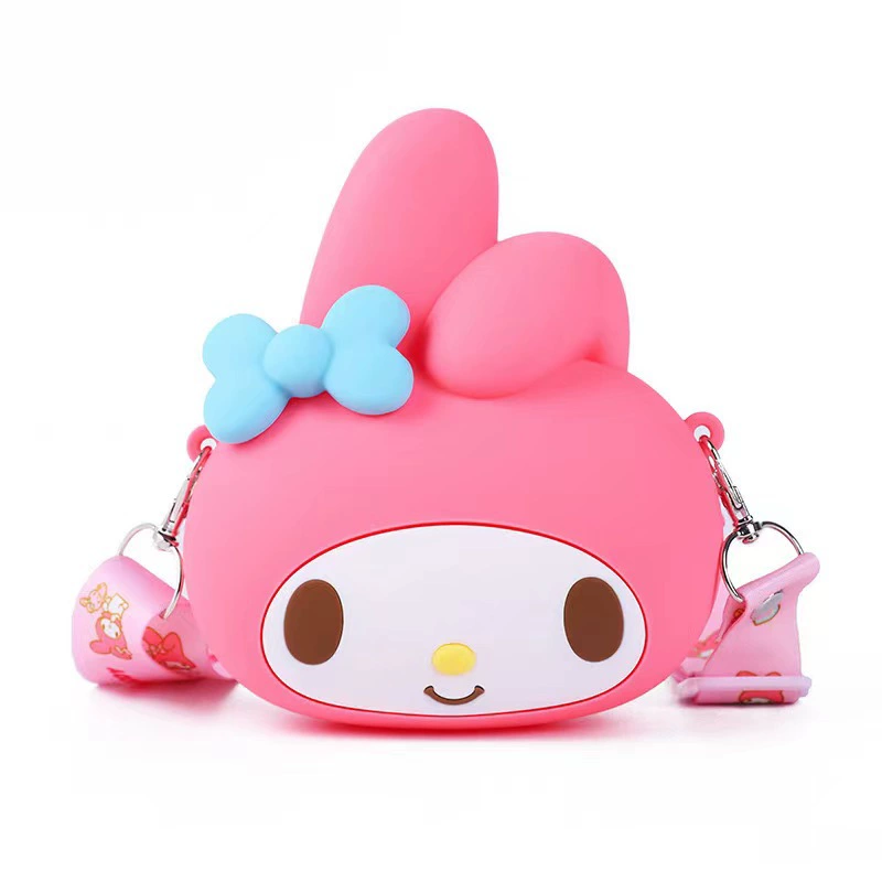 Children's bag, cartoon brand wallet, fashionable silicone shoulder bag