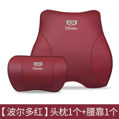Headrest, Cadillac Leather Headrest Ct4Ct5 - wine-red-single-headrest-space-memory-foam