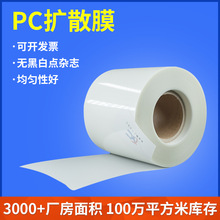 厂家供应白色磨砂哑光PC扩散膜散光膜 LED灯箱加厚导光膜背光纸