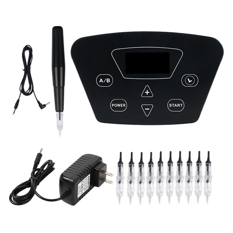 Overseas Version of the Fourth Generation of Black Pearls, New Linen-Free Tattoo Machine, Fully Disposable All-In-One Machine, Galvanometer Tattoo Machine Set