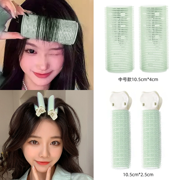 @Medium curling barrel + fluffy clip [mint green 4 pieces]₸