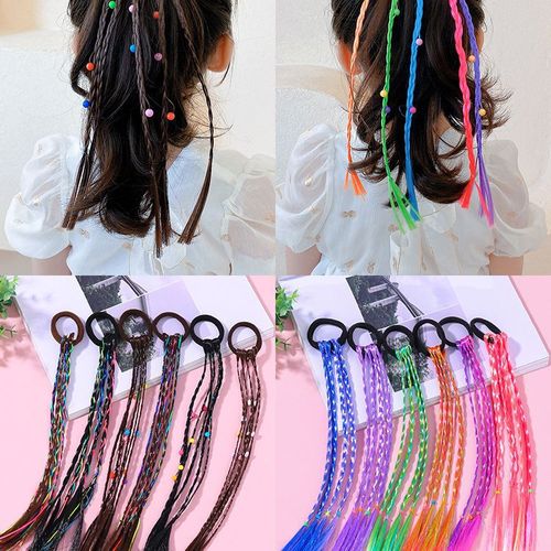 Hair accessories for girls, children, little girls, braided hair styles, princess baby hair clips, colorful braided hair ties for girls
