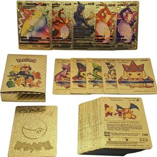 Card god pet anime elf pokemon pokemon pokemon pokemon card cross-border gold foil card pet flash card