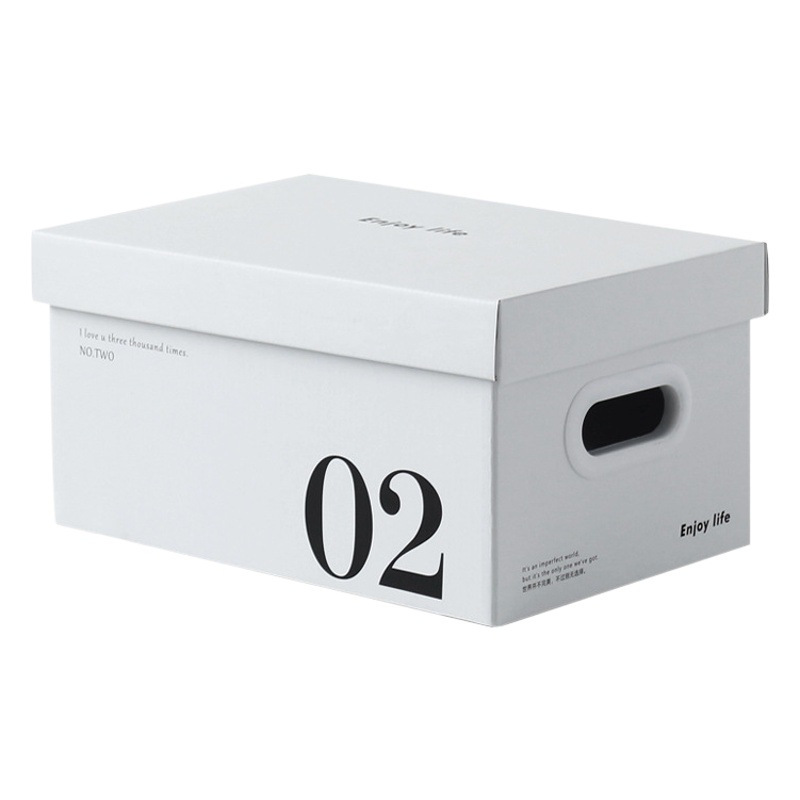 Simple caja de almacenamiento de papel gran capacidad dormitorio estudiante caja de almacenamiento de juguetes caja de papel