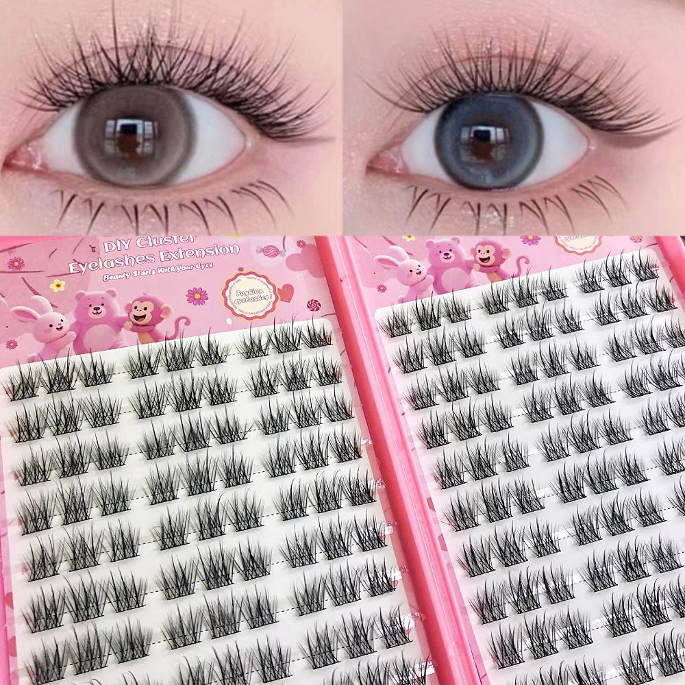 Transfronterizas pestañas falsas 30 - 100D comercio exterior caja de pestañas gruesas con pinzas de pegamento conjunto de pestañas falsas