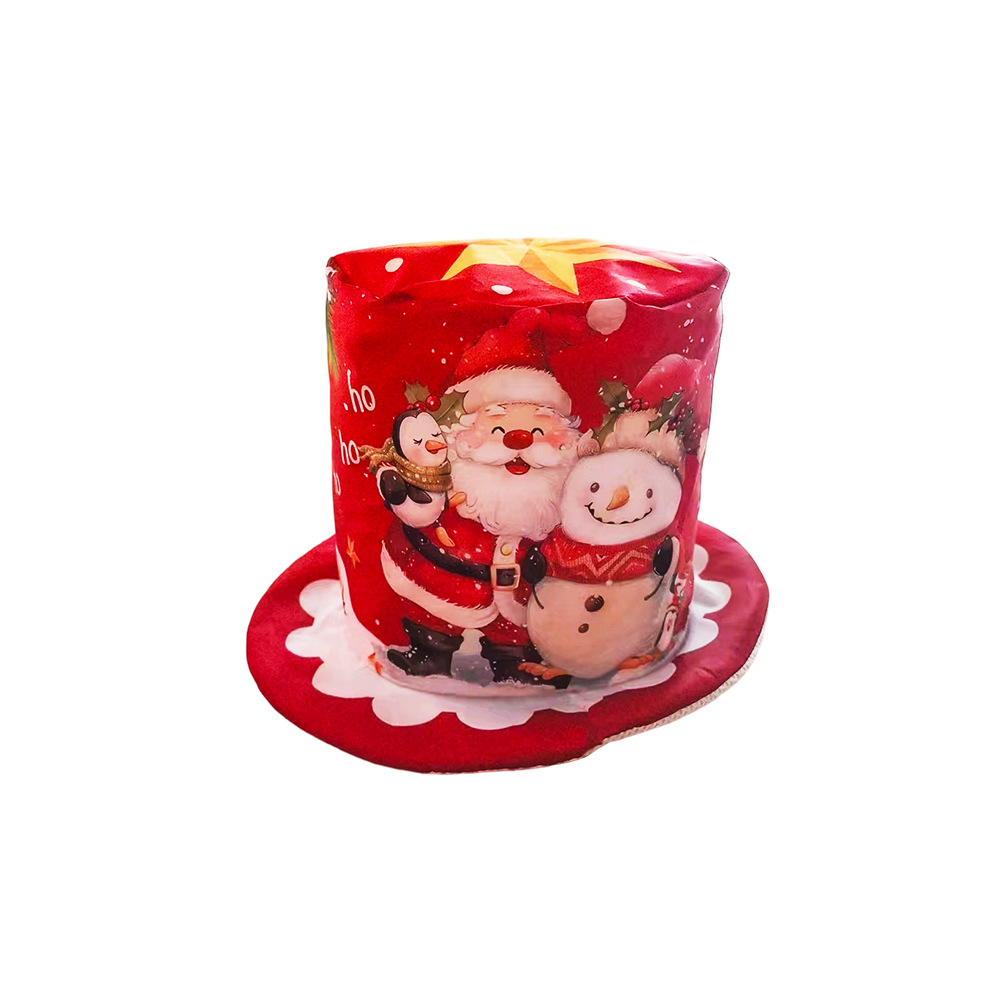 Nuevo sombrero de Navidad transfronterizo de EE.UU. Tío Sam sombrero navideño accesorios de decoración de dibujos animados para niños sombrero alto sombrero superior image 18
