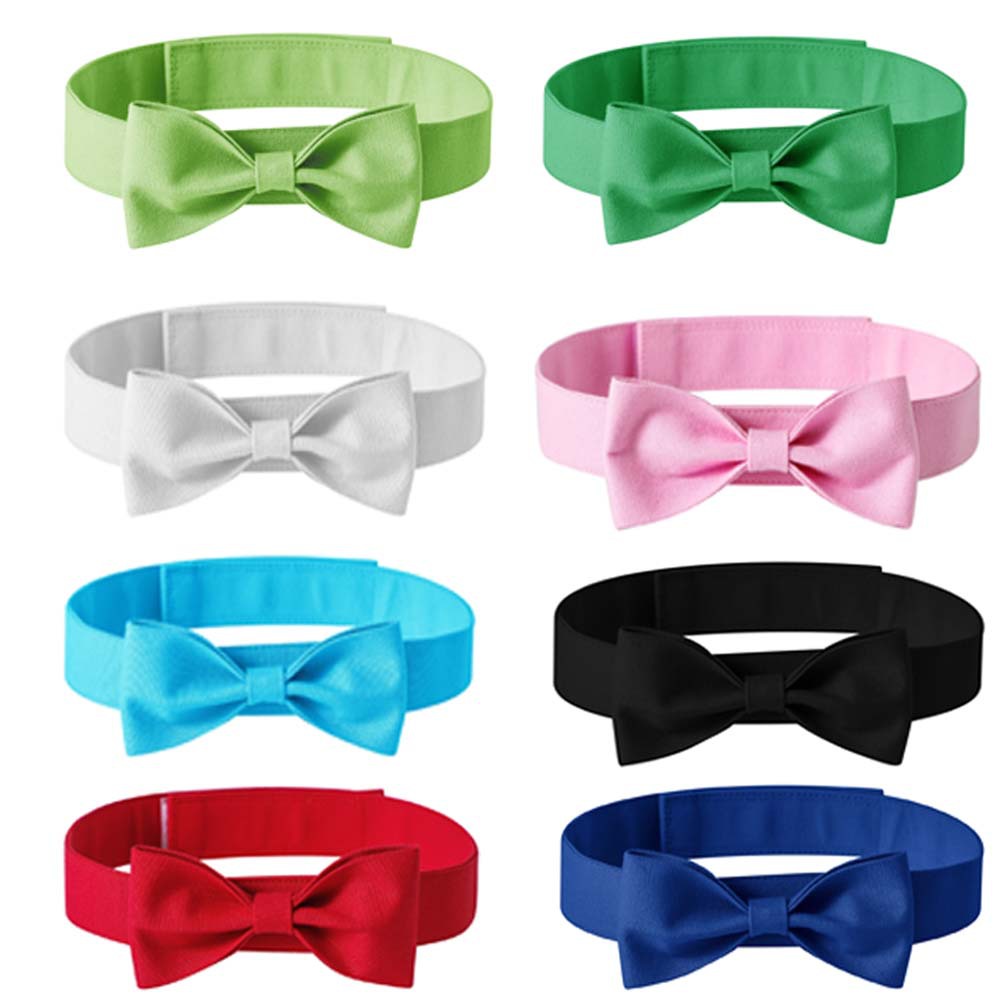 Punto transfronterizo Tanpopo Perro mascota de algodón de estilo británico Pajarita Velcro Collar de perro ajustable