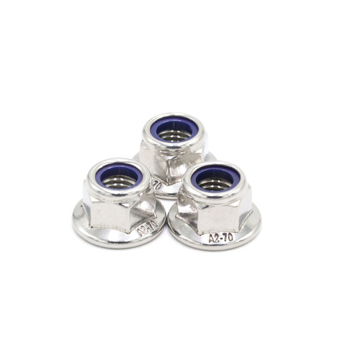 304 stainless steel flange nylon/DIN6926 lock nut anti-slip self-locking nut anti-loosening cap M3-M12