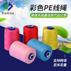 源头厂家批量供应彩色PE线绳彩色缝织PE线绳子规格颜色均可定 制
