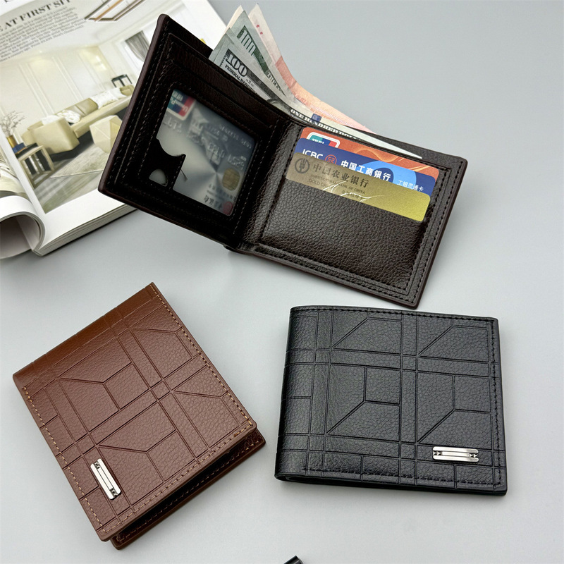 New Cross-Border Men's Wallet, High-End, Large-Capacity, Ultra-Light, Fashionable Wallet, Amazon Hot Product, Ready-Made Manufacturer