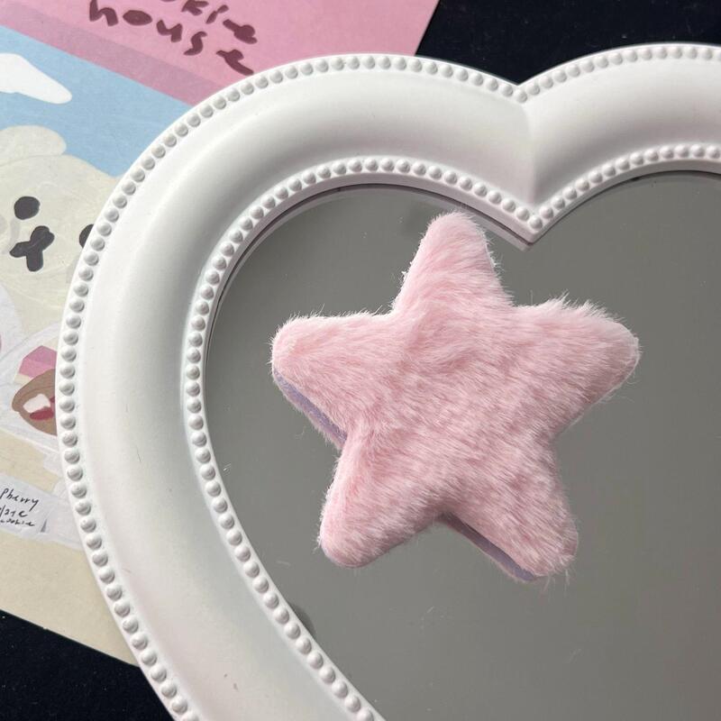 秋冬のかわいい星のヘアピンの女性の子供の砕毛のbbクリップのサイドの前髪のぬいぐるみのカモの口の頭飾り|undefined