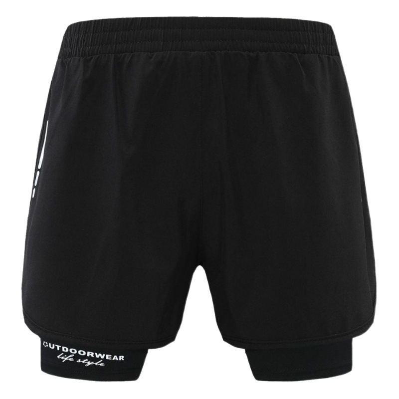 Pantalones cortos deportivos estampados de secado rápido de estilo americano pantalones cortos para hombres con forro quinto pantalones anti-exposición correr natación fitness deportes pantalones medios