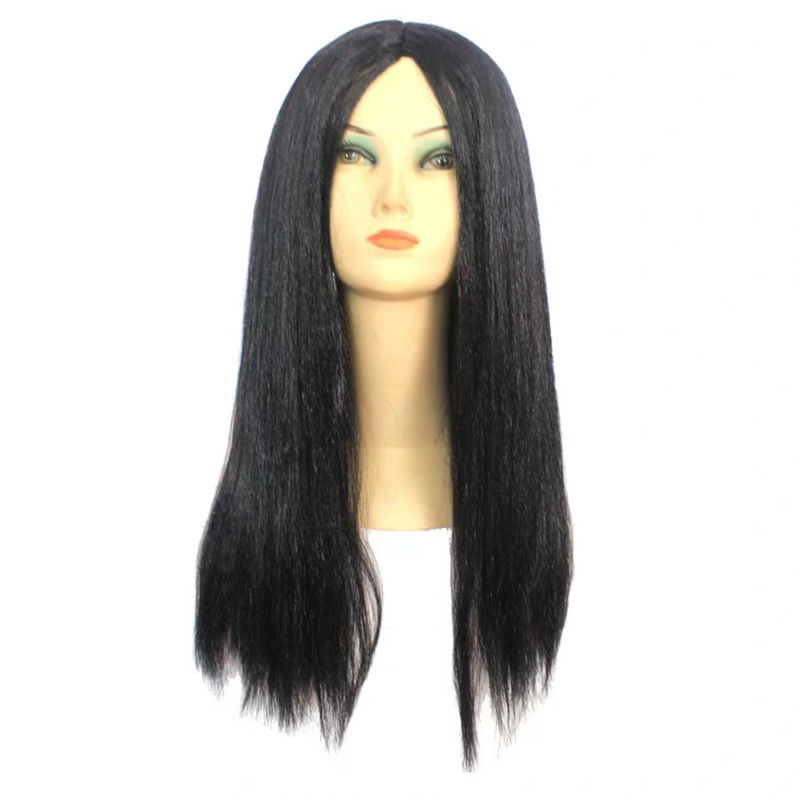 Direct Selling Halloween wig set Ghost Festival masquerade wig chastity female ghost middle point 60cm long straight hair