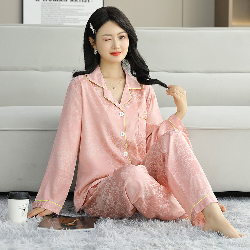 사쿠라 핑크 복숭아꽃 자카드(긴소매,바지)