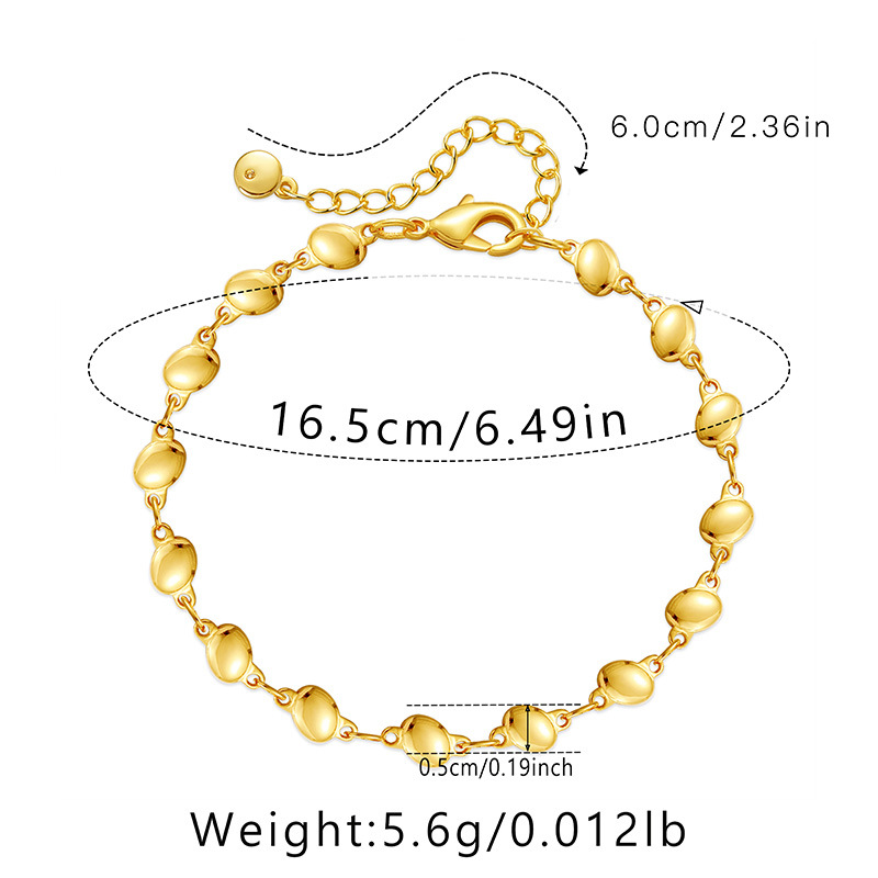 Fashion Oval Copper Plating Bracelets 1 Piece