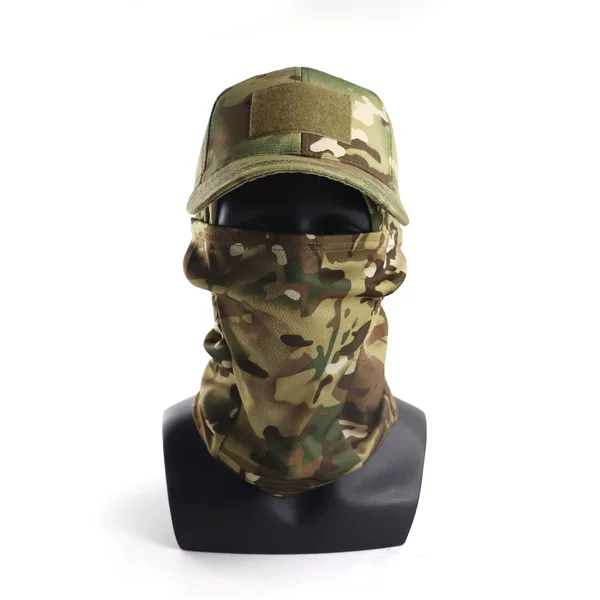 Cross-border supply outdoor camouflage baseball cap military fans tactical sun mask suit fishing cap in stock generation hair