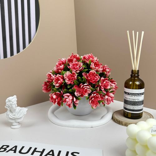 High-end artificial flowers artificial flower ornaments artificial potted plants ins style bedroom living room indoor office entrance hall ornaments decoration 
