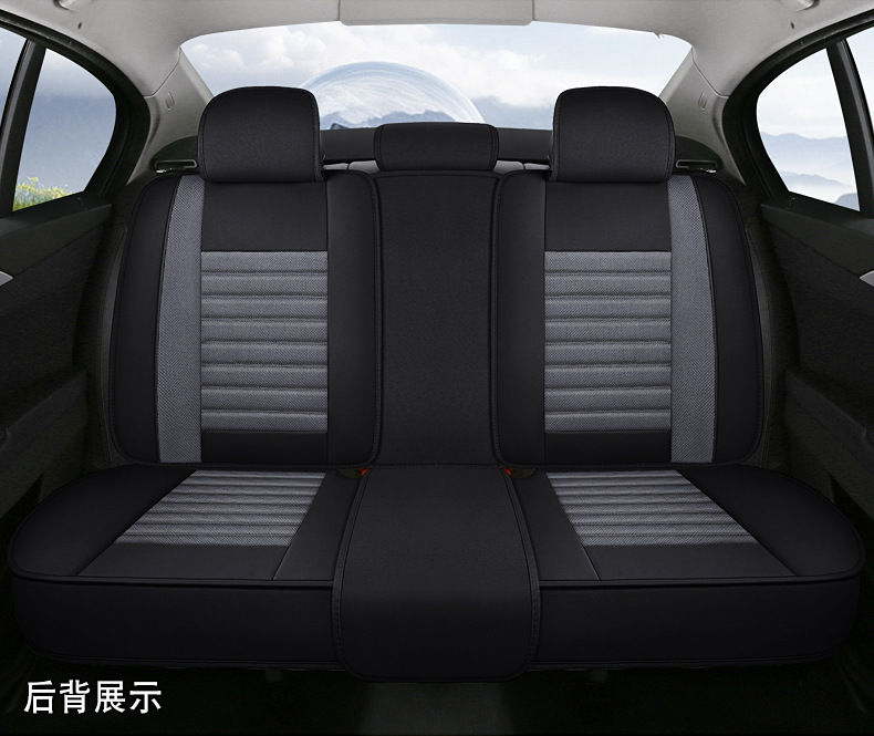 Linen Fully Enclosed Car Seat Cushion Seat Cover Cross-Border Foreign Trade Car Seat Cushion Universal Four-Season Car Seat Cover Car