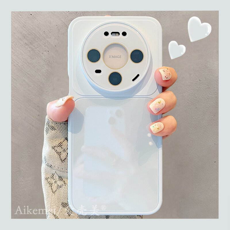 Suitable for Huawei Mate80Promax Mobile Phone Case, Macaron Cooling Glass Case, Mate70Pro with Built-In Lens
