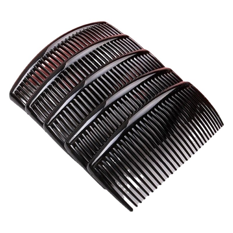 Peine del pelo insertar peine tocado grande adulto negro antideslizante todo partido pelo roto Bangs peine Prensa de pelo delantero de plástico updo horquilla