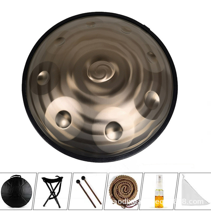 Instrumentos musicales Disco de mano Batería Handpan de grado profesional Disco de mano 440Hz 432HZ Tambor etéreo Tambor de lengua de acero Exclusión transfronteriza