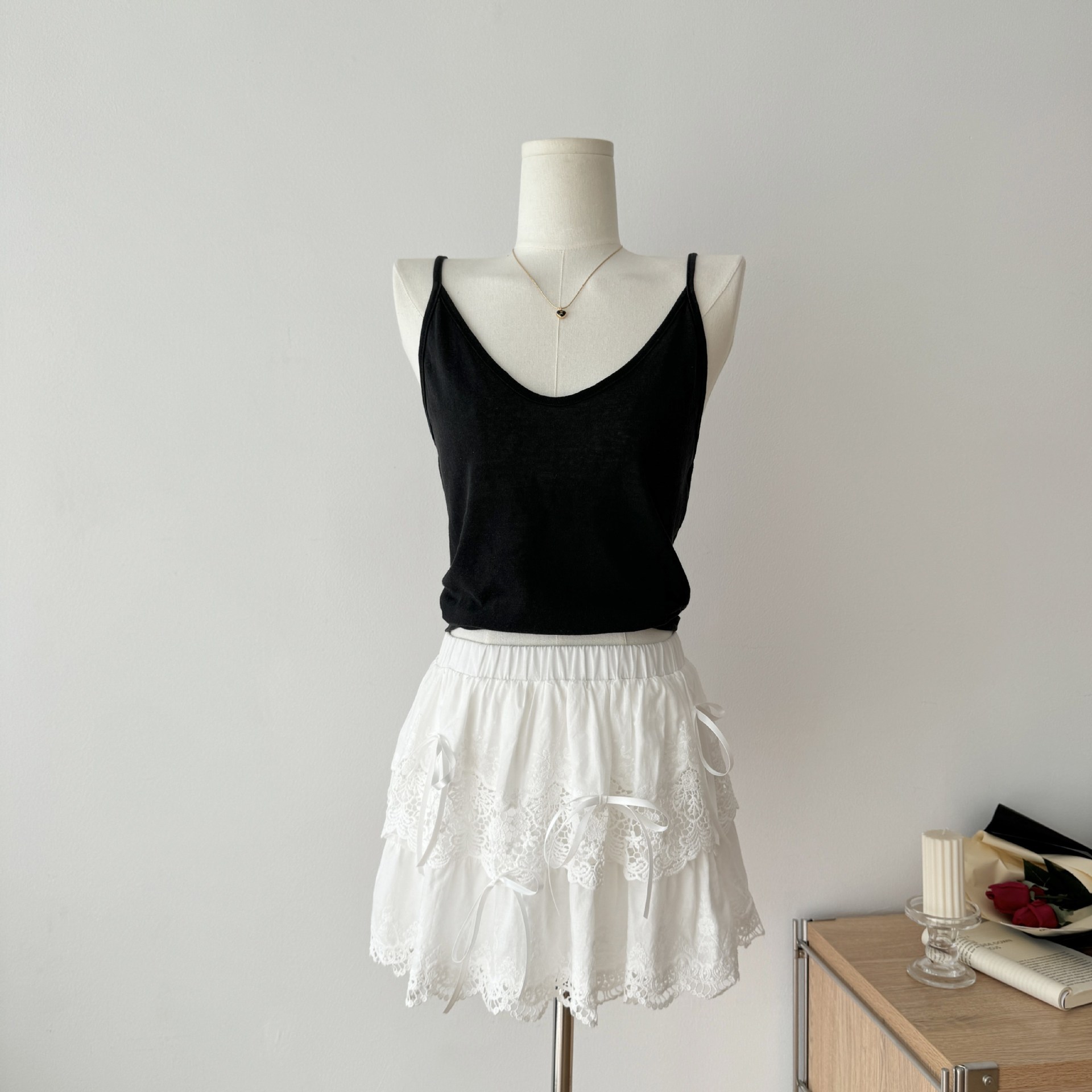 Your Lazy llan Epiphyllum Lace Butterfly Festival White Ballet Cake Skirt Princess Skirt Female Spring and Summer