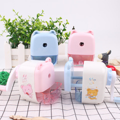 Creative Cream White Cartoon Pencil Sharpener for Students, Children's Learning Supplies, Wholesale